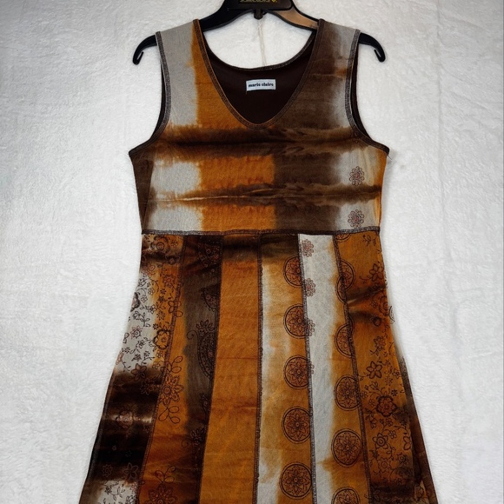 Marie Claire Sleeveless Dress Womens Size Medium Boho Whimsigoth Dark Fairy
